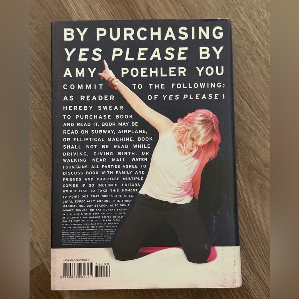 Amy Poehler Yes Please Hardcover Book